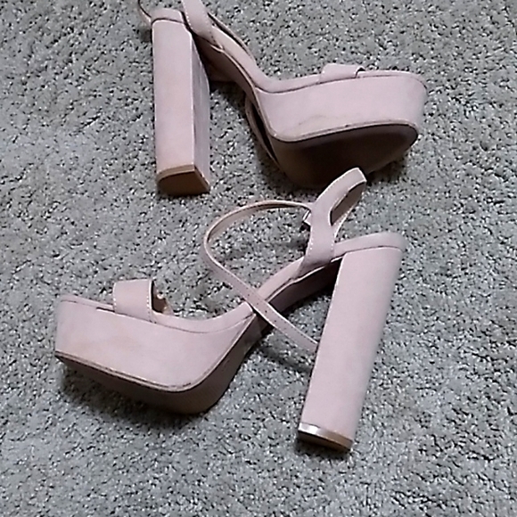 Fashion Nova Shoes - Fashion Nova Suede High Heel Sandals